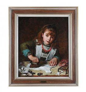 GADSBY William Hippon 1844-1924,YOUNG GIRL IRONING,Ross's Auctioneers and values IE 2017-03-02