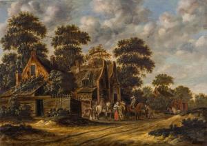 GAEL Barend,Strasse in einem niederländischen Dorf,Beurret Bailly Widmer Auctions 2024-03-20
