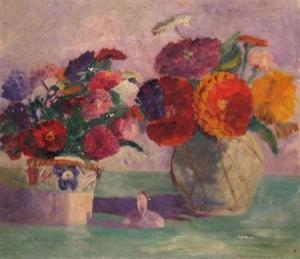 GAFFNEY M.F 1900-1900,Floral Still Life with Two Arrangements,William Doyle US 2007-04-17