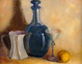 GAFFORD Alice Taylor,Still Life With Bottle of Wine Pitcher, Glass, and,1955,Treadway 2019-11-24