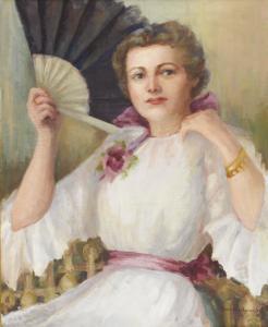 GAGE LARSEN BESSIE 1889,Untitled Portrait of a Woman,1959,Heritage US 2007-05-19