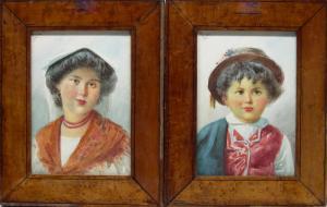 GAGIULLO A,Bust portraits of a Boy and Girl,David Duggleby Limited GB 2009-11-30