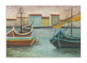 GAGLIARDI Giuseppe 1896-2005,Vecchia darsena,Borromeo Studio d'Arte IT 2024-11-06