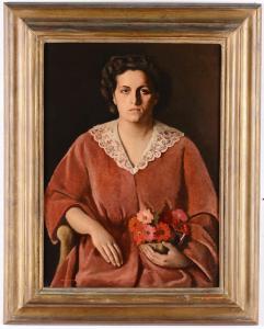 Gagliardo Salvatore 1897-1957,Ritratto della signorina Lina Moccagatta,1943,Cambi IT 2021-07-22