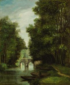 GAGNEUX Paul 1857-1892,Paesaggio con ponte,1875,Wannenes Art Auctions IT 2019-05-29