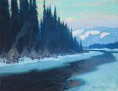 GAGNON Clarence Alphonse 1881-1942,Winter Camp Along a River, Quebec,1921,Bonhams GB 2024-04-23