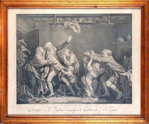 GAILLARD René 1719-1790,LA MALÉDICTION PATERNELLE,18th century,Pillon FR 2019-04-07
