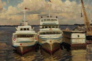 gailomazov sergei 1930,Motor Yachts in Harbour,1930,Whyte's IE 2009-12-07