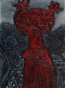 GAITIS Yannis 1923-1984,Red figure,1957,Cornette de Saint Cyr FR 2024-04-24