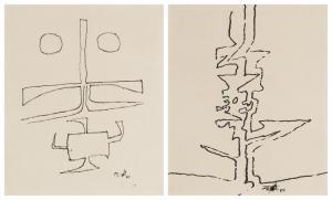 GAITONDE Vasudeo S 1924-2001,Untitled (Set of Two),1985,Sotheby's GB 2024-03-18