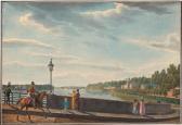 GALAKTIONOV STEPAN FILIPPOVITSC 1779-1854,Blick von der Kamennoostrovsky-Brüc,1821,Galerie Bassenge 2022-06-01