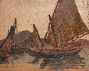 GALAND Jules 1869-1924,Barques de pêcheurs,Millon & Associés FR 2023-03-31