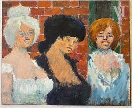 GALANT Rene 1914-1997,Les filles au mur en brique rouge,Millon & Associés FR 2021-06-03