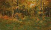 GALANTE Filippo 1872,Wooded Interior in Autumn-Study for Wooded Interio,Shannon's US 2006-10-26