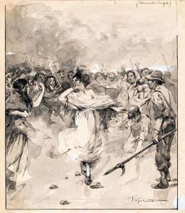 GALANTE Francesco 1884-1972,Il dileggio - Tavola per illustrazione,Casa d'Aste Arcadia IT 2024-04-18