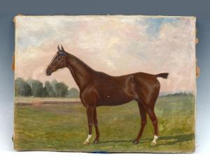 GALARNEAU Léopold,"Dick" Portrait of a Thoroughbred Racehorse,1898,Burchard US 2019-02-24