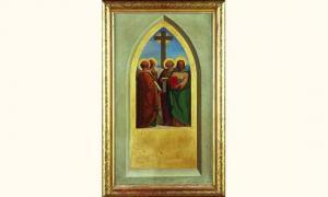 GALIMARD Nicolas Auguste 1813-1880,les quatre évangélistes au pied de la croix,1849,Tajan 2006-03-27