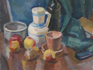GALIMBERTI PROVAZKOVA Marie 1880-1961,Still life with fruit and a jug,Palais Dorotheum AT 2012-02-16