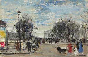 GALL Francois,Les promeneurs devant les grilles du jardin des Tu,1949,Christie's 2010-03-10