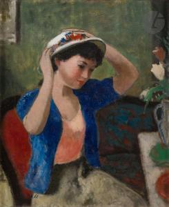 GALL Francois 1912-1987,Portrait d'Eugénie au chapeau,Ader FR 2024-04-25