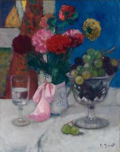GALL Francois 1912-1987,Table Set with Flowers and Grapes,William Doyle US 2024-04-16