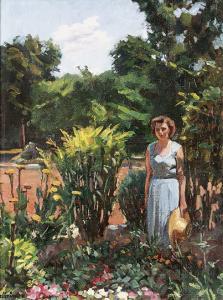 GALLA Endre 1897-1971,Virágos kertben,Nagyhazi galeria HU 2002-06-06