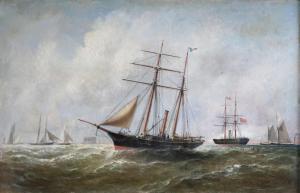 GALLARD LEPINAY Paul Ch. Emmanuel,Navires américains,1878,Gautier-Goxe-Belaisch, Enghien Hotel des ventes 2023-02-19