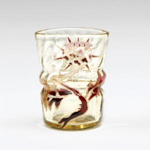 GALLE Emile,A THISTLE AND LORRAINE CROSS LIQUEUR GLASS,New Art Est-Ouest Auctions 2009-11-25