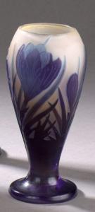 GALLE Emile 1846-1904,Vase sphérique à col modelé à chaud,Daguerre FR 2017-12-04