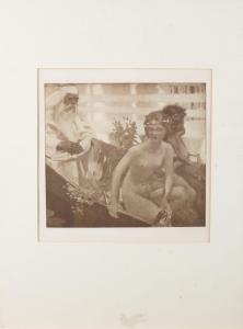 GALLEN KALLELA Akseli 1865-1931,Deux jeunes femmes aux fleurs sur une barque,Sadde FR 2023-02-07