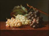 GALLET Jean Baptiste 1820-1848,Nature morte aux raisins sur un entablement ,Pierre Bergé & Associés 2018-11-21