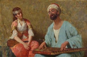 GALLI Edoardo 1854-1920,La canzone araba,1892,Galleria Pananti Casa d'Aste IT 2021-05-21