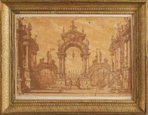 Galli Francesco 1659-1739,Prospetto architettonico di città di mare con figu,1720,Boetto 2020-07-07