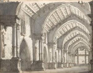 GALLIARI Gaspare 1761-1823,A Gothic Hall,Barridoff Auctions US 2022-03-19