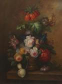 Gallinard P,Dutch style floral still life with plums,Aspire Auction US 2017-09-09