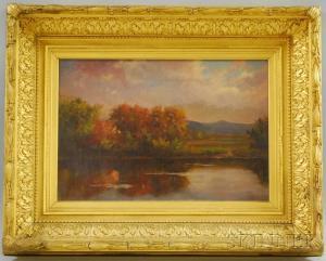 GALLISON henry hammond 1850-1910,River Scene in Fall,1879,Skinner US 2012-07-18