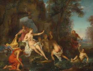 GALLOCHE Louis 1670-1761,Diana and Actaeon,Galerie Koller CH 2020-09-25
