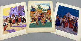 GALLOIS Emile 1882-1965,Indiens Nahao, Apaches (13 pièces),Eric Caudron FR 2021-10-01