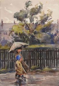GALLOWAY Everett 1900-1900,A VERY WET DAY,Ross's Auctioneers and values IE 2021-05-19