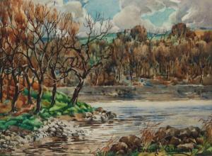 GALLOWAY Everett 1900-1900,AUTUMN RIVER,Ross's Auctioneers and values IE 2022-11-09