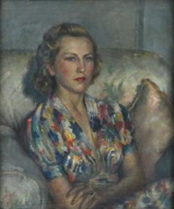 Galloway Vincent,\“Improptu in a flat\” - Portrait of Denise Barwic,1946,Tennant's 2023-07-15