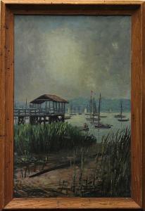 GALLOWAY William K 1900-1900,Long Island Harbor Scene,Clars Auction Gallery US 2013-06-15