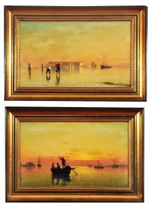 GALTER Pietro 1840-1901,Venetian fishermen at sunset,Mallams GB 2019-07-10
