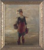 GALVAN J.Ernest,portrait of a girl,1885,Pook & Pook US 2012-02-23