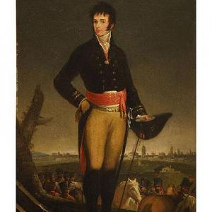 GALVEZ Juan 1774-1847,Retrato de José Palafox, de cuerpoentero; al fondo,1808,Alcala ES 2010-02-17