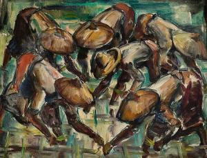 GALVEZ Y Geronimo Miguel 1912-1989,Working the paddy field,AAG - Art & Antiques Group NL 2017-12-18