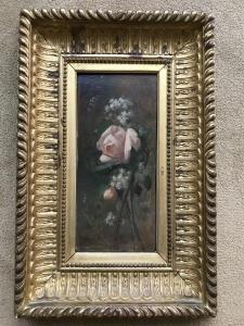 GAMBA DE PREYDOUR Jules Alexandre 1846-1931,BRANCHE DE ROSE,1985,Jean-Mark Delvaux FR 2021-07-08