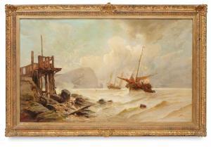 GAMBA Enrico 1831-1883,Marina con velieri,Wannenes Art Auctions IT 2023-03-14