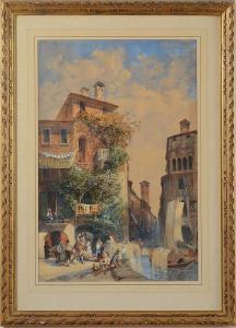 GAMBIER PARRY THOMAS 1816-1888,VENETIAN STREET SCENE,1851,Stair Galleries US 2014-10-25