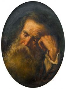 GAMBOGI Émile 1819-1895,Portrait de vieillard à la barbe,Marambat-Camper FR 2024-04-03
